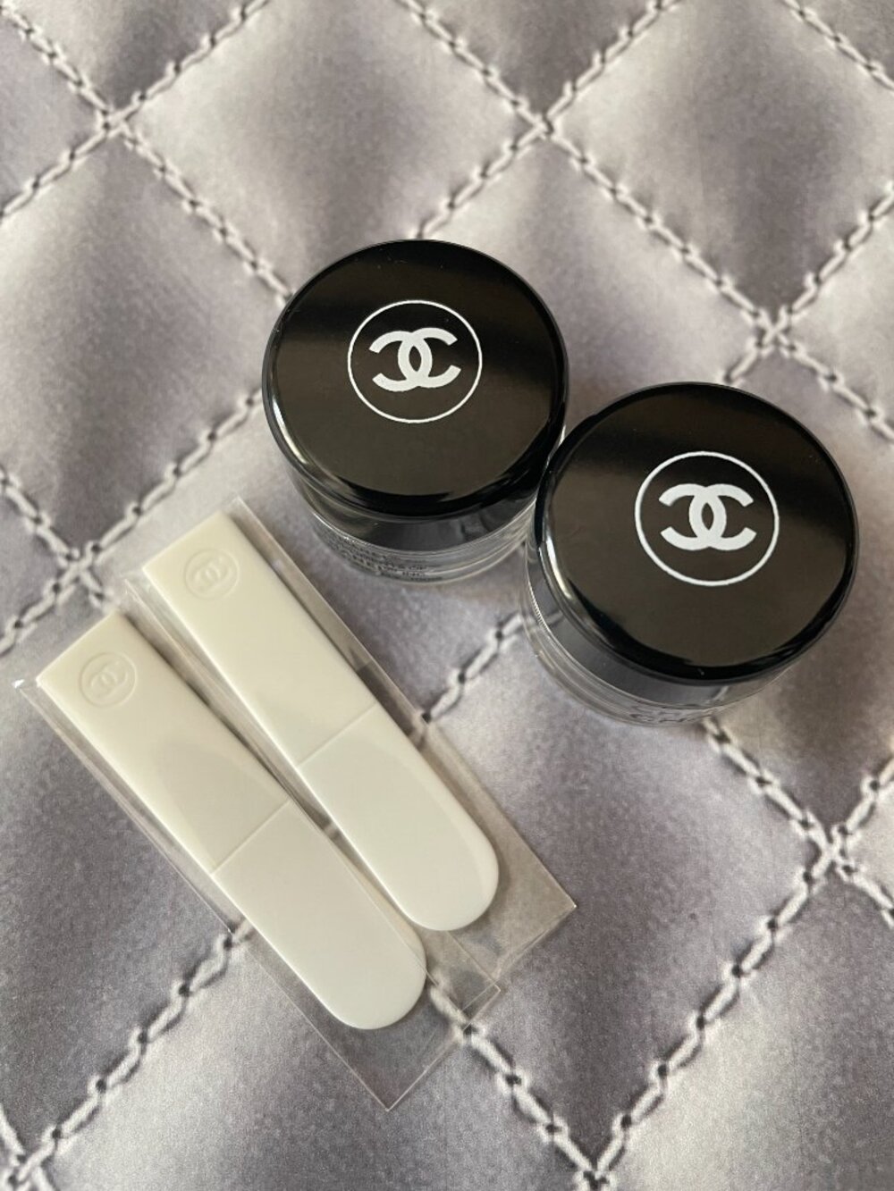 CHANEL Glass Jar Mini Travel Size with Spatula x 2 MINT
